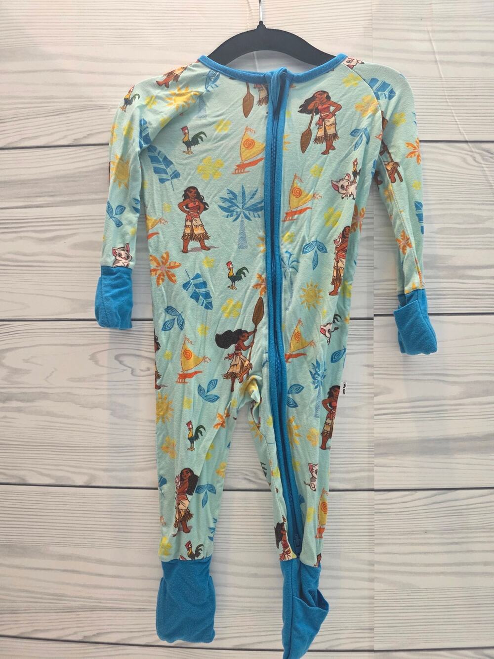 Little Sleepies DISNEY MOANA OF MOTUNUI Zippy Pajamas Size 3-6 Months